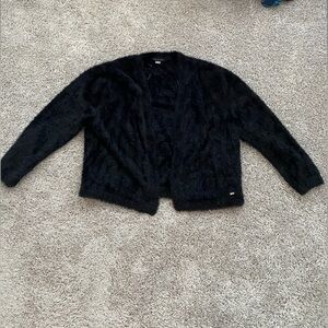 Size L Tommy Hilfiger black cropped sleeve cardigan
